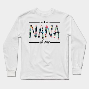 Nana Est 2022, floral Print Long Sleeve T-Shirt